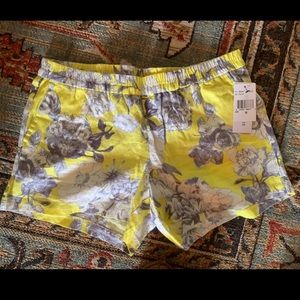 Linen floral print short